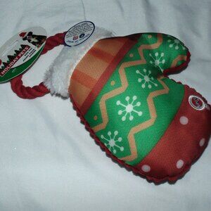 SPOT HOLIDAY PETS Dog Toy w/ squeaker Mitten